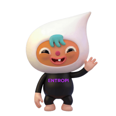 NOPI, the ENTROPI mascot, waving